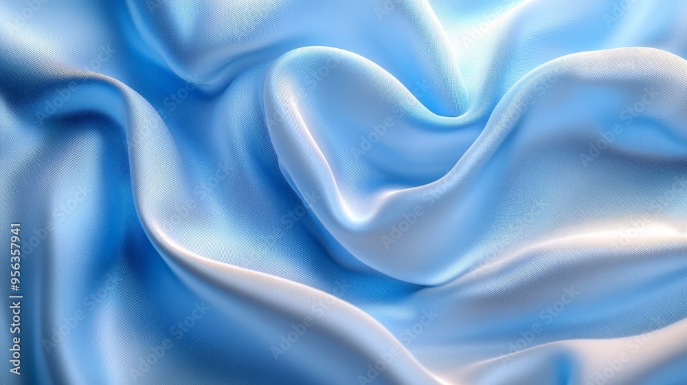 Elegant Light Blue Satin Fabric with Luxurious Texture Elegant Light Blue Satin Fabric with Luxurious Texture