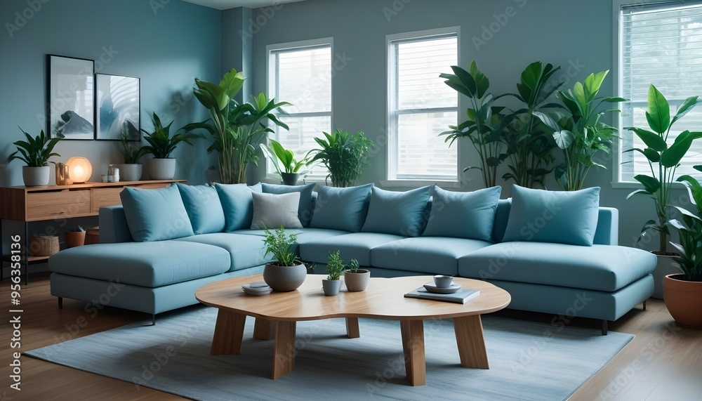 Photo interior modern design room 3d illustration Photo interior modern design room 3d illustration