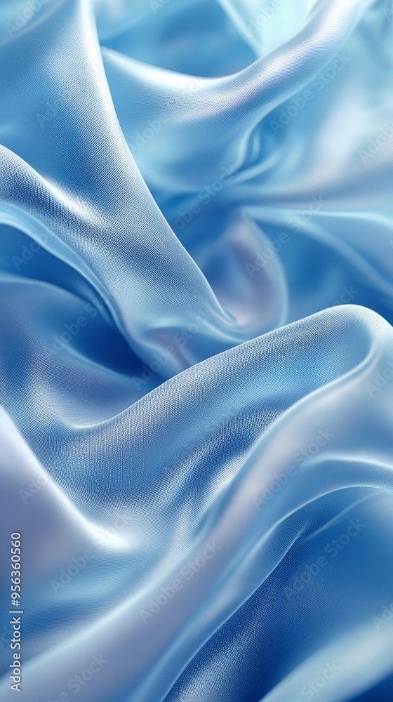 Elegant Light Blue Satin Fabric with Luxurious Texture Elegant Light Blue Satin Fabric with Luxurious Texture