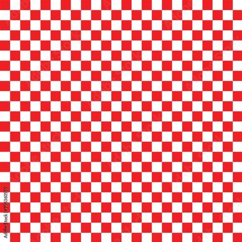 vector of panorama of red and black chessboard background. pattern for fashion, border, cloth, flag, wrapping paper, cover skin, table cloth, scene. flag.