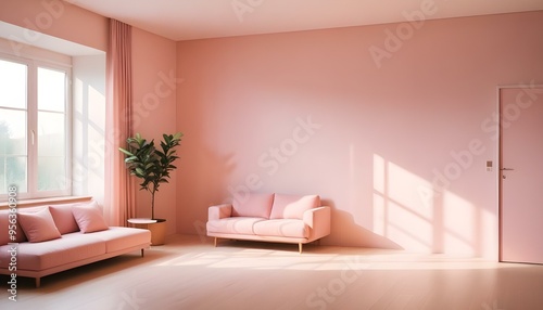 Photo interior modern design room 3d illustration