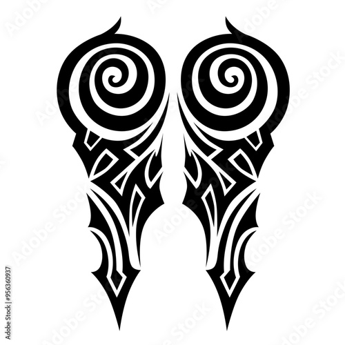 Tattoo designs. Tattoo tribal vector designs. Art tribal tattoo.