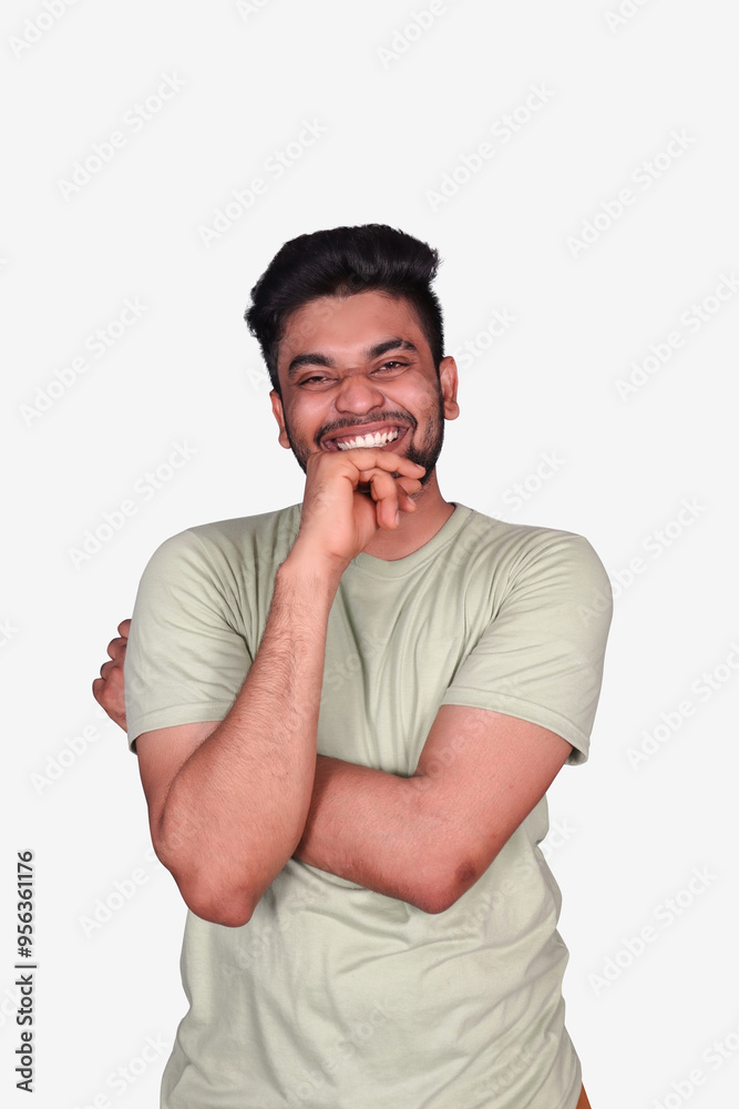 person with a smile isolated on white background person with a smile isolated on white background