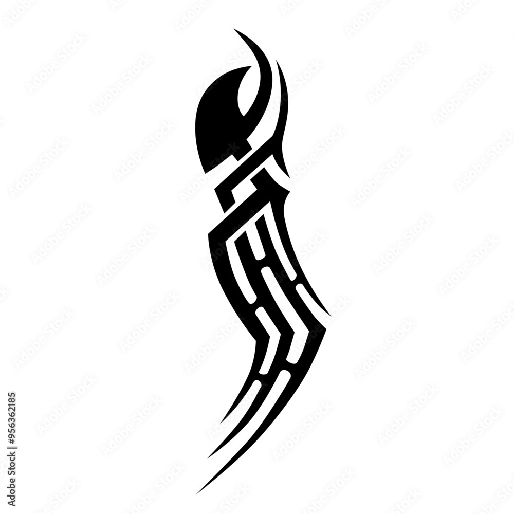Simple Tattoo design. Tattoo tribal design vector. Art tribal tattoo Stencil. Simple Tattoo design. Tattoo tribal design vector. Art tribal tattoo Stencil.