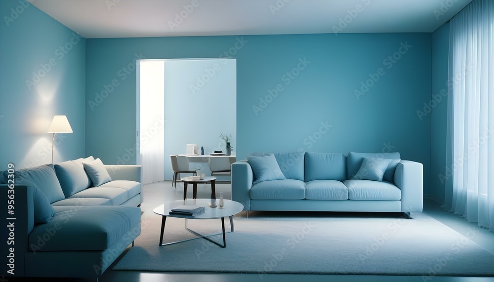 Fototapeta premium Photo interior modern design room 3d illustration