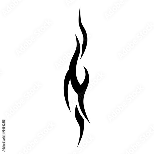 Simple Tattoo design. Tattoo tribal design vector. Art tribal tattoo Stencil.