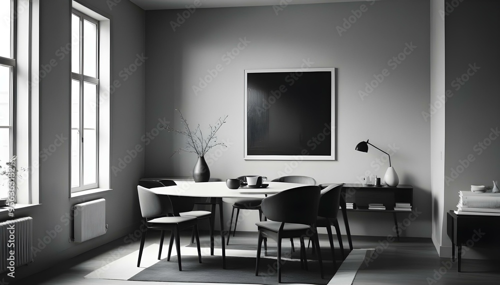 Photo interior modern design room 3d illustration Photo interior modern design room 3d illustration