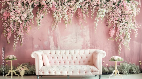 wedding flower decoration, flower backdrop background, rose wall, white rose, colorful background, fresh rose