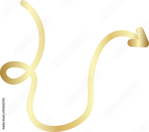 Golden arrow line, spiral, curve