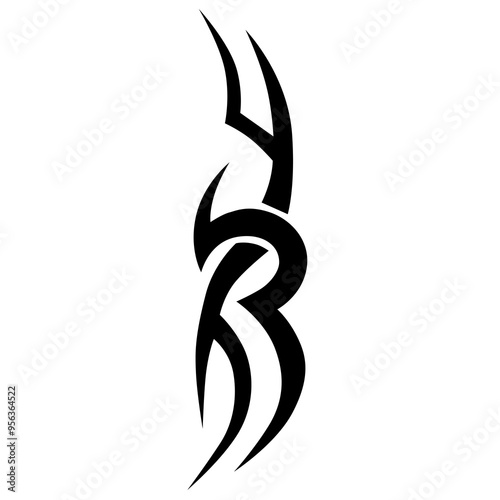 Tattoo simple designs. Tattoo tribal vector designs. Art tribal tattoo sketch.