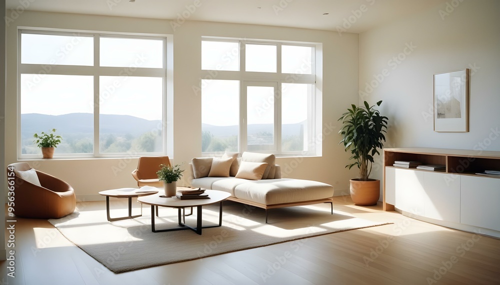 Photo interior modern design room 3d illustration Photo interior modern design room 3d illustration