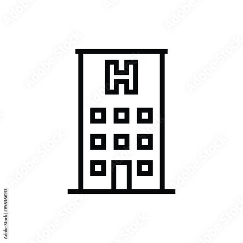 Hospital Building Symbol Icon Healthcare Iconset Hospital Symbol, Red Cross, Emergency, Saving People, SOS, Help