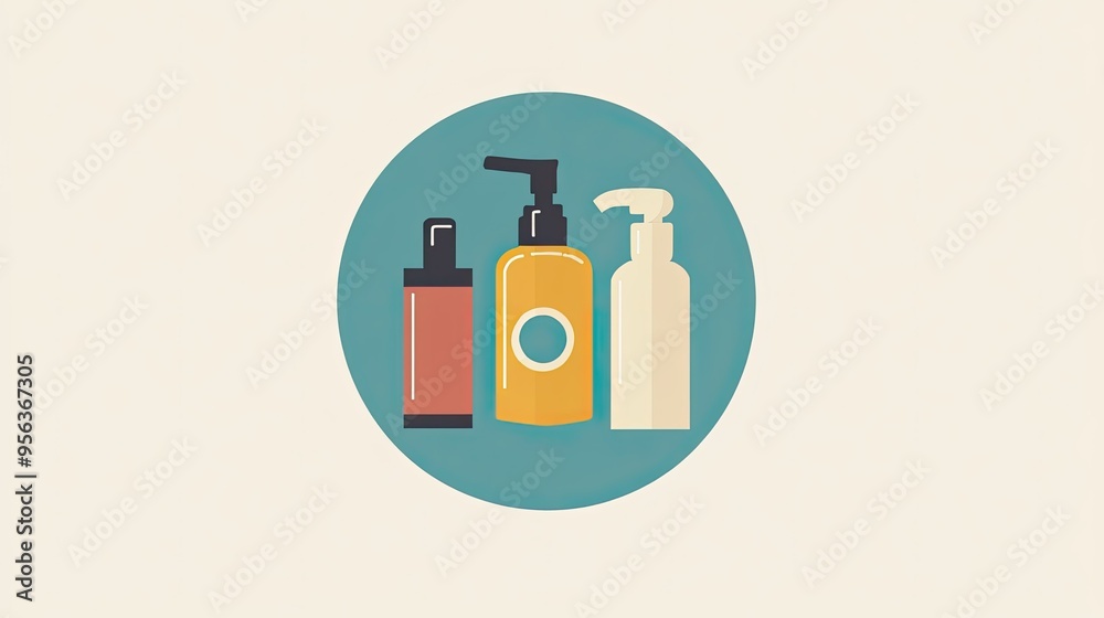 A stylized bathroom symbol within a circle, representing the essentials of personal hygiene. A stylized bathroom symbol within a circle, representing the essentials of personal hygiene.