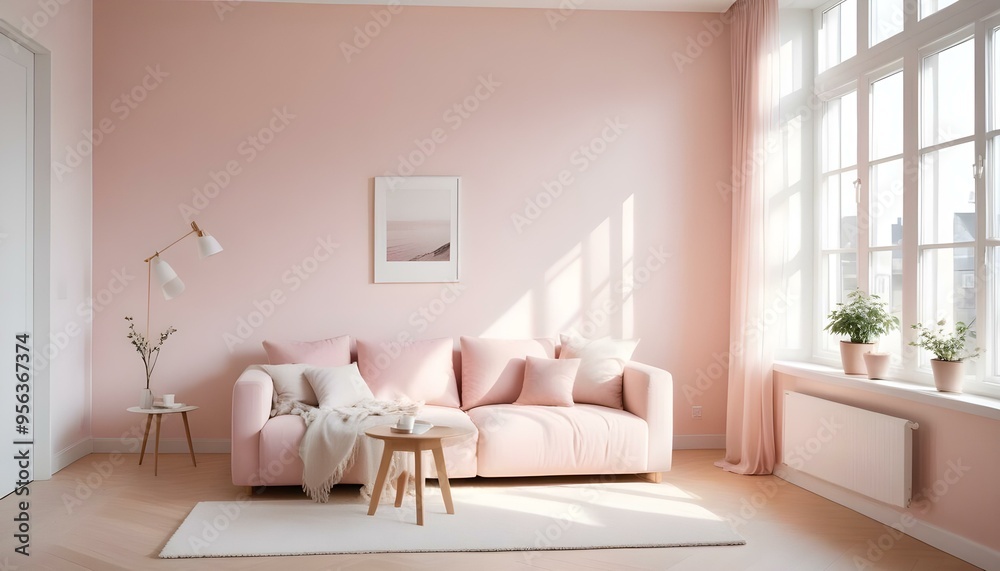 Fototapeta premium Photo interior modern design room 3d illustration