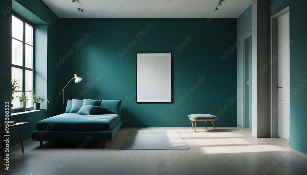 Photo interior modern design room 3d illustration Photo interior modern design room 3d illustration