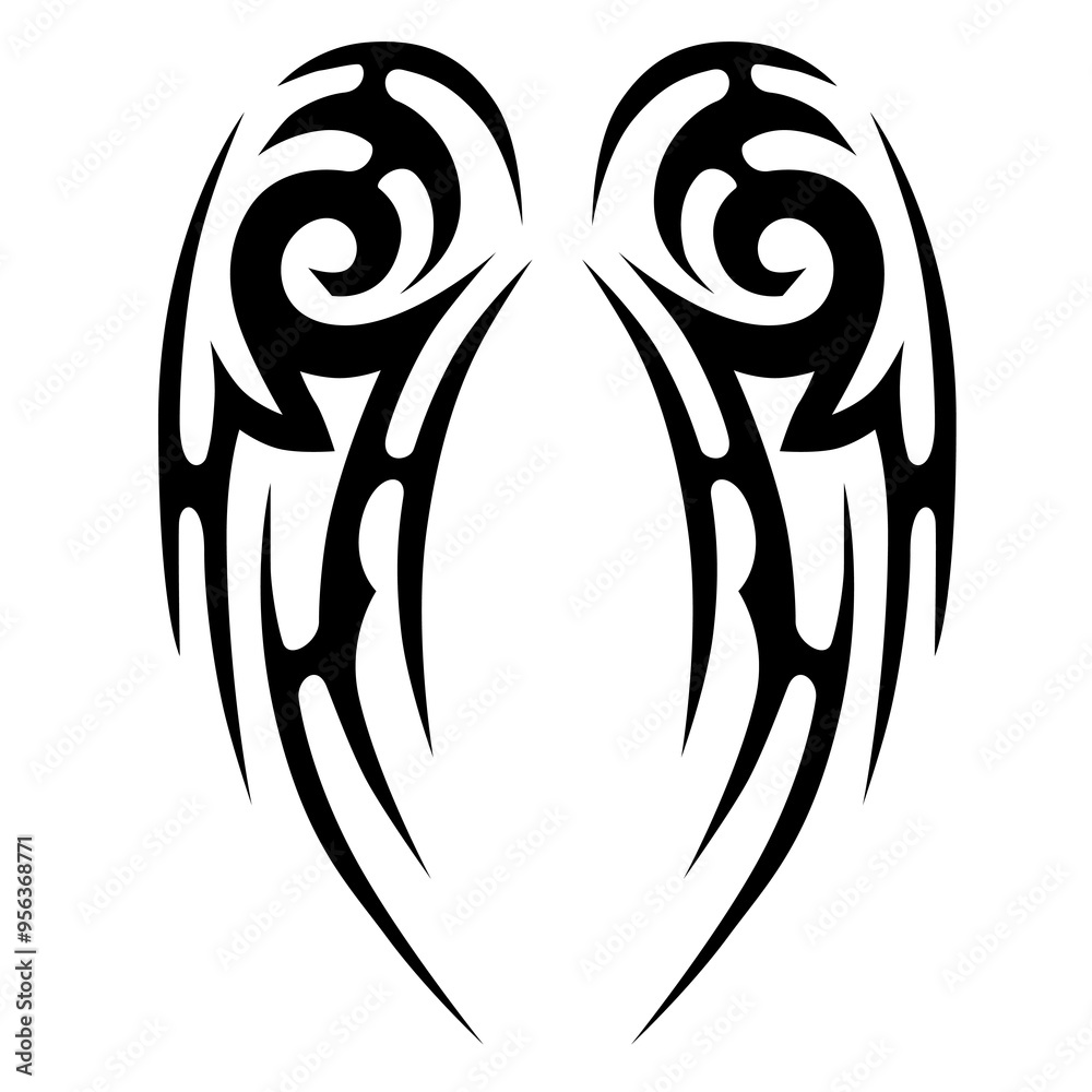 Fototapeta premium Tattoo designs. Tattoo tribal vector designs. Art tribal tattoo.