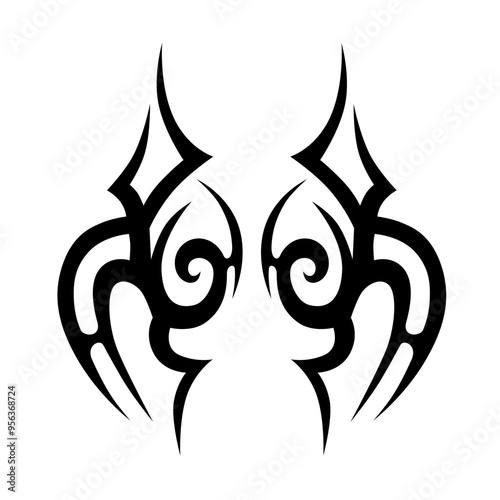 Tattoo designs. Tattoo tribal vector designs. Art tribal tattoo.