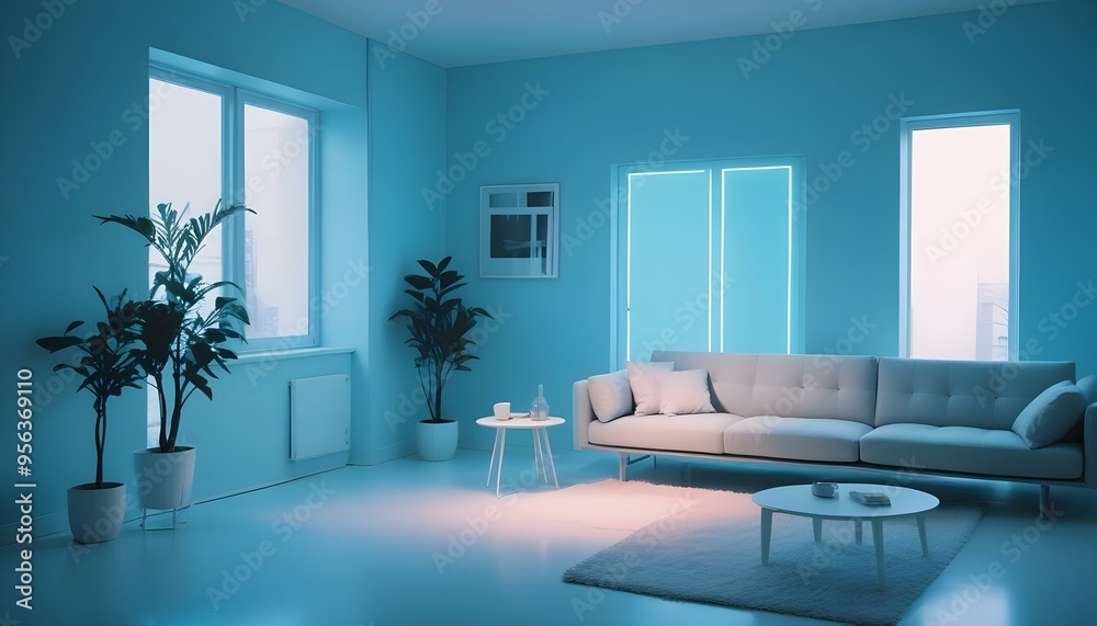 Photo interior modern design room 3d illustration Photo interior modern design room 3d illustration