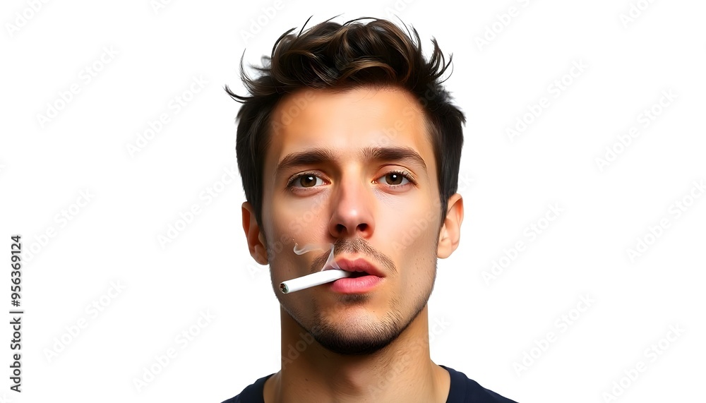 Cigarette In Mouth