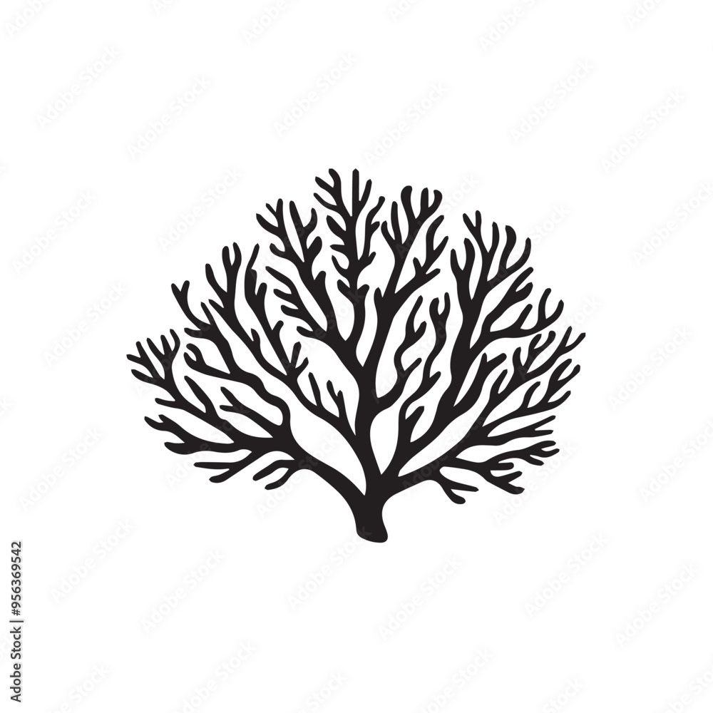 Coral in cartoon, doodle style . Image for t-shirt, web, mobile apps and ui. Isolated 2d vector illustration in logo, icon, sketch style, Eps 10, black and white. AI Generative Coral in cartoon, doodle style . Image for t-shirt, web, mobile apps and ui. Isolated 2d vector illustration in logo, icon, sketch style, Eps 10, black and white. AI Generative