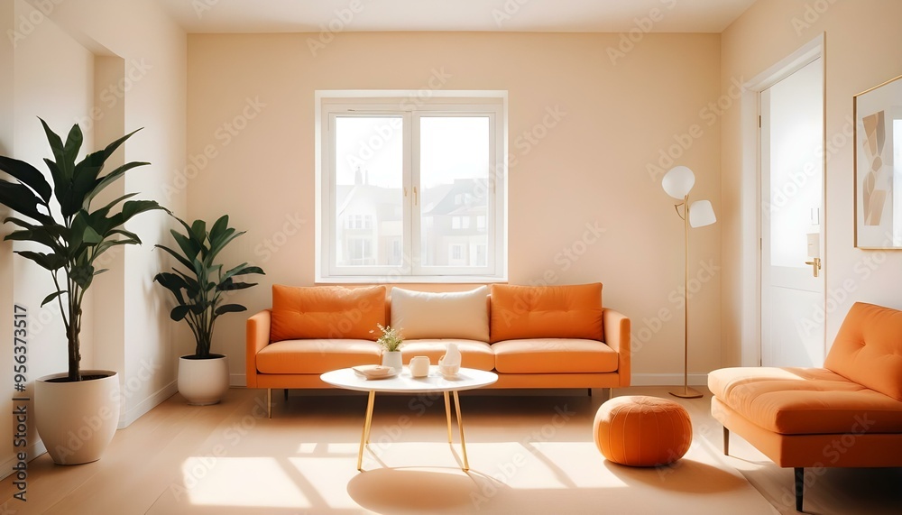 Fototapeta premium Photo interior modern design room 3d illustration