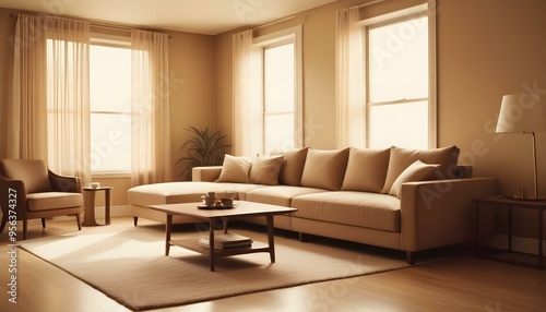 Photo interior modern design room 3d illustration