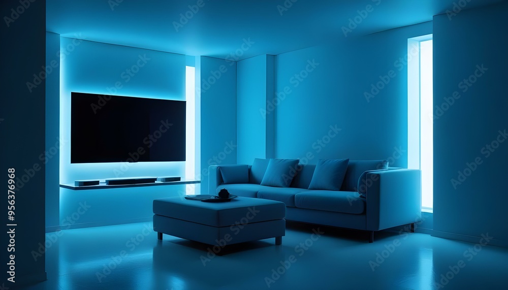 Photo interior modern design room 3d illustration Photo interior modern design room 3d illustration