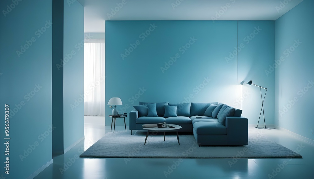 Photo interior modern design room 3d illustration