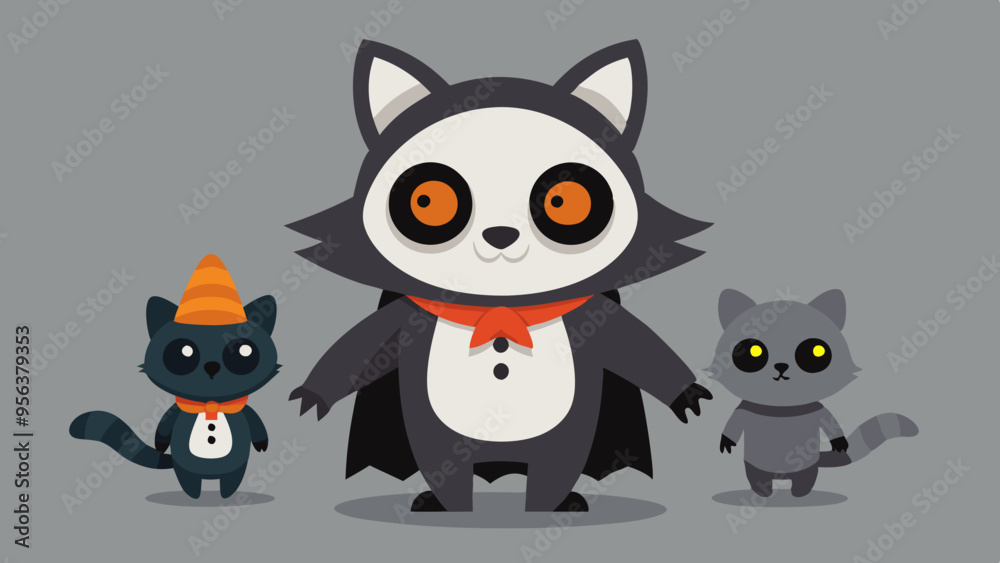 Cute Spooky Animal Characters in Costumes Cute Spooky Animal Characters in Costumes