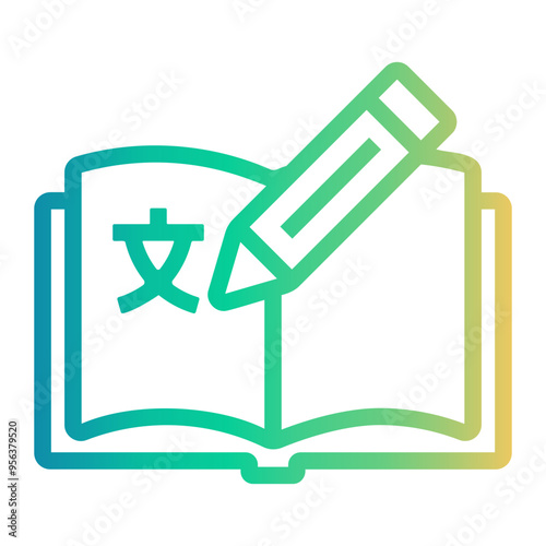 essay Line Gradient Icon