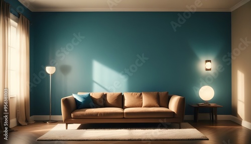 Photo interior modern design room 3d illustration