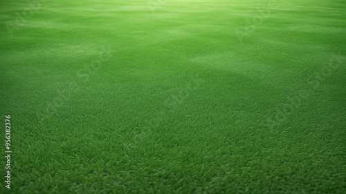 Lush green grass field, perfect background for design.