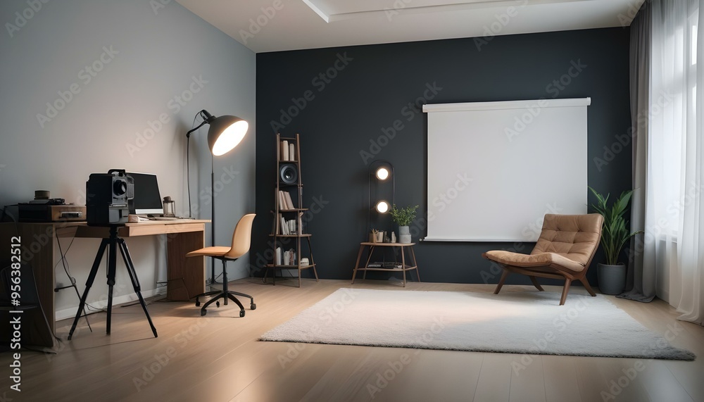Fototapeta premium Photo interior modern design room 3d illustration