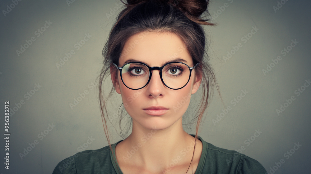 Portrait of a sociopath woman. Antisocial Personality Disorder concept Portrait of a sociopath woman. Antisocial Personality Disorder concept