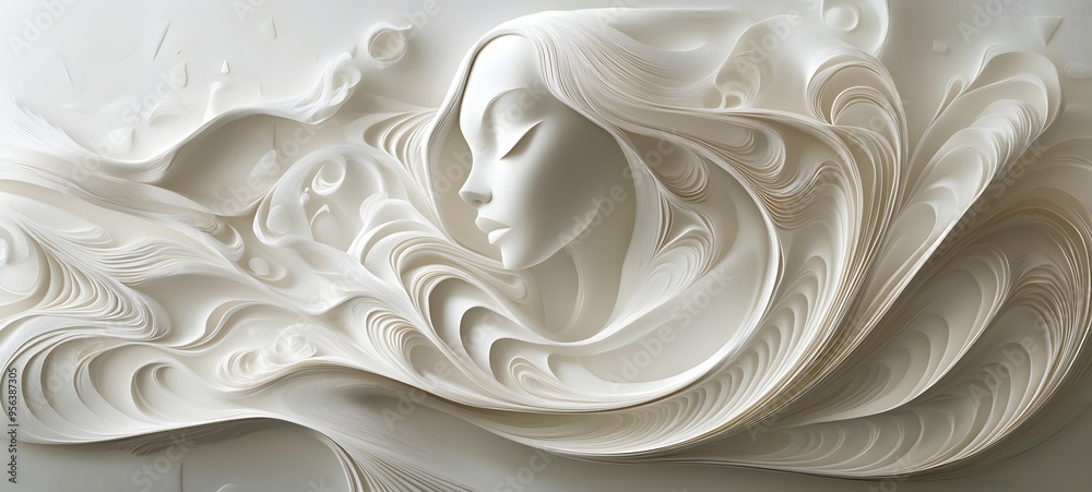 29. Abstract paper elements creating a swirling, layered visual with intricate cut details and three-dimensional depth 29. Abstract paper elements creating a swirling, layered visual with intricate cut details and three-dimensional depth