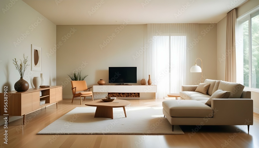 Fototapeta premium Photo interior modern design room 3d illustration