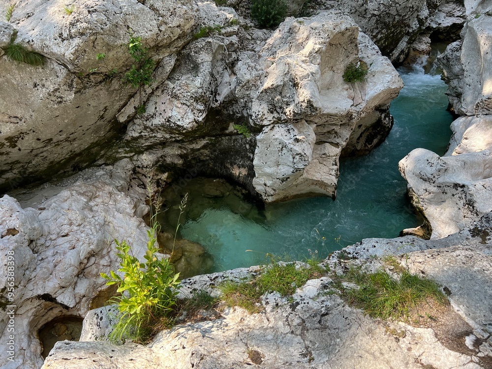 The Small Soča Gorge (Slovenia) - Kleine Soca-Schlucht oder Kleinen Soca-Tröge (Kleinen Soca-Troege, Slowenien) - Mala korita Soče (Slovenija) The Small Soča Gorge (Slovenia) - Kleine Soca-Schlucht oder Kleinen Soca-Tröge (Kleinen Soca-Troege, Slowenien) - Mala korita Soče (Slovenija)