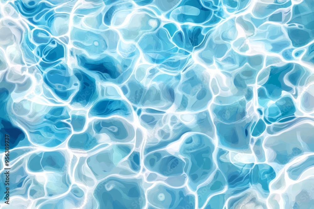 Blue water texture background, top view of a swimming pool with ripples and light. Blue water texture background, top view of a swimming pool with ripples and light.