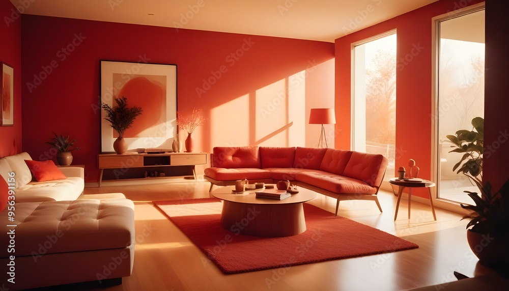 Photo interior modern design room 3d illustration