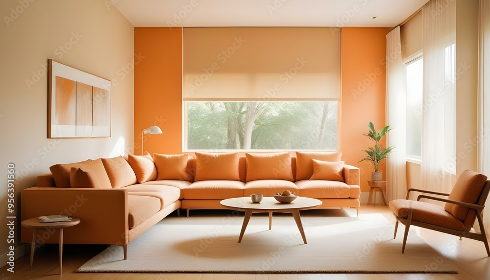 Fototapeta premium Photo interior modern design room 3d illustration