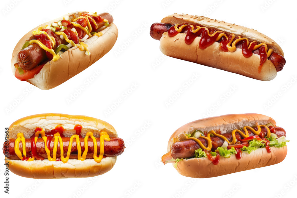 hot dog with mustard and ketchup, PNG hot dog with mustard and ketchup, PNG