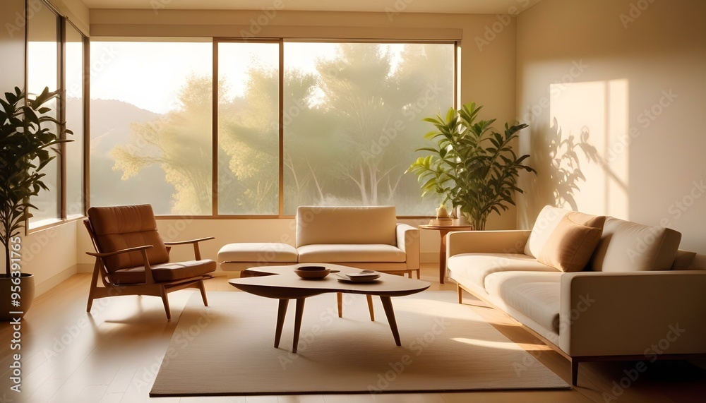 Photo interior modern design room 3d illustration Photo interior modern design room 3d illustration