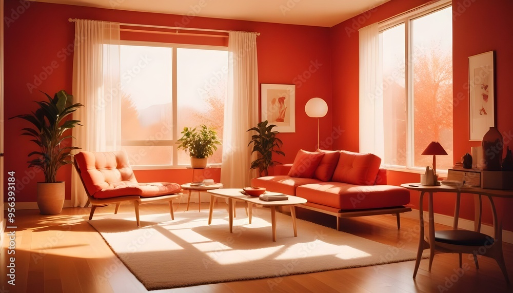 Fototapeta premium Photo interior modern design room 3d illustration