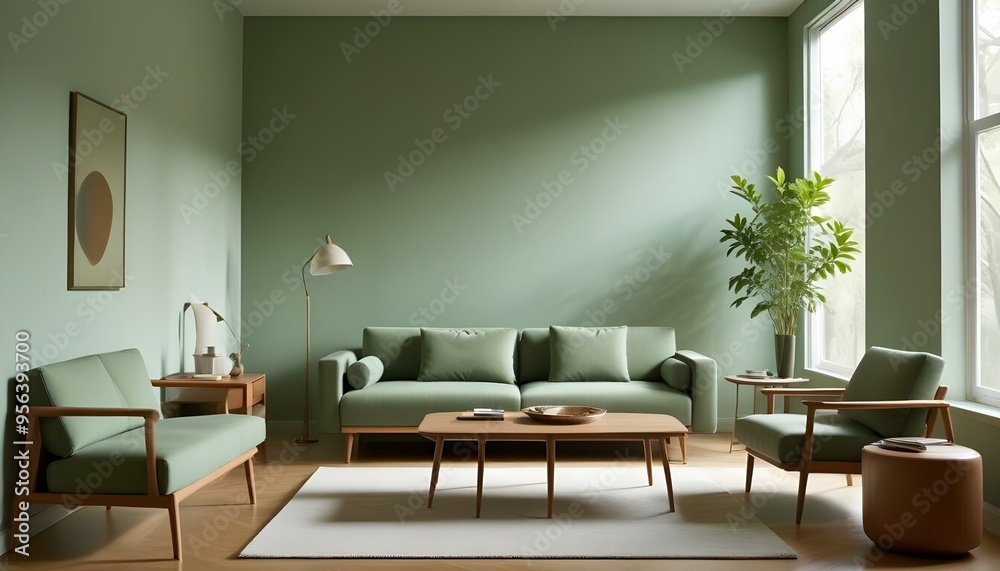 Photo interior modern design room 3d illustration Photo interior modern design room 3d illustration