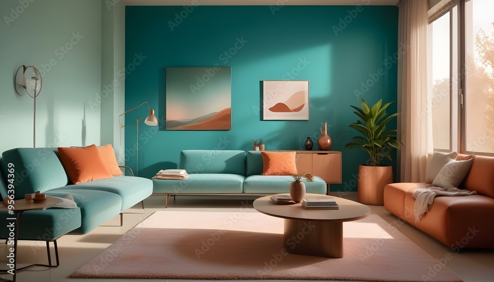 Photo interior modern design room 3d illustration Photo interior modern design room 3d illustration