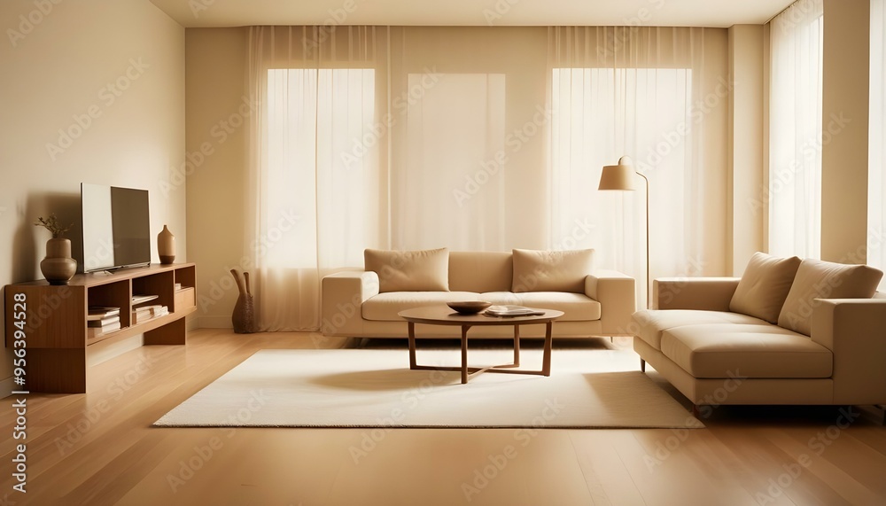 Fototapeta premium Photo interior modern design room 3d illustration