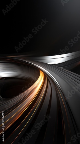 Futuristic Gray Data Stream Abstract Background 