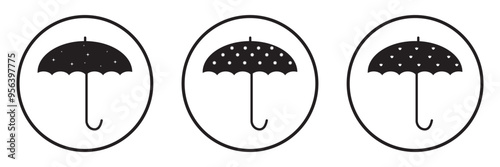 Umbrella icon set vector illustration