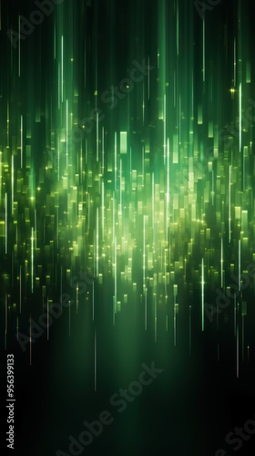 Futuristic Olive Data Stream Abstract Background