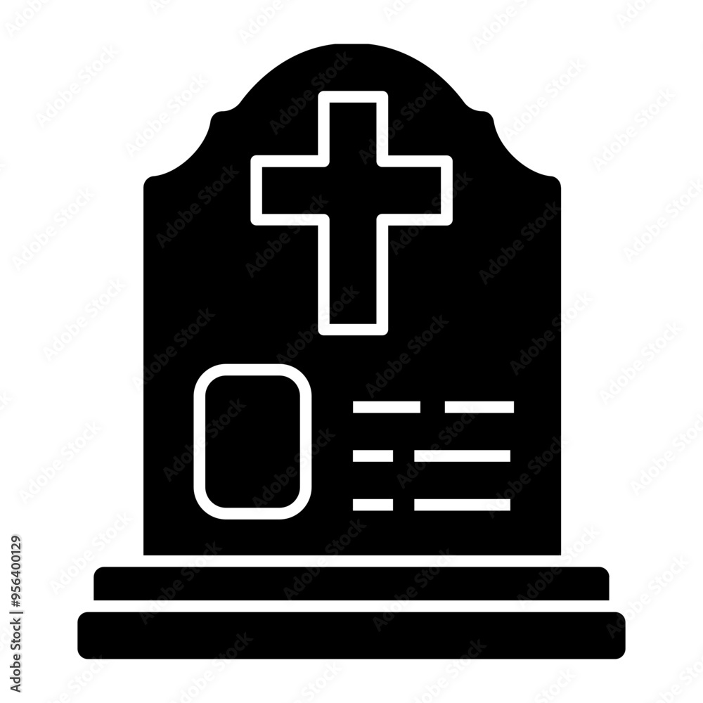 Obraz premium tombstone Solid icon